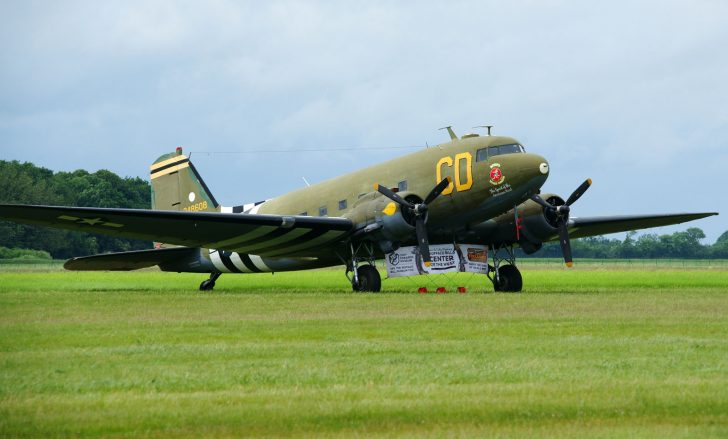 Douglas C-47 Skytrain N47SJ Gooney Bird Group as 43-48608/CD "Betsy's Biscuit Bomber" USAAF, Daks over Normandy