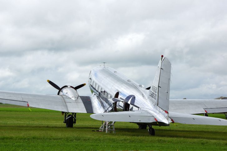 Douglas DC-3A N18121 as Eastern Airlines "The Great Silver Fleet" and 42-56630 USAF, Daks over Normandy