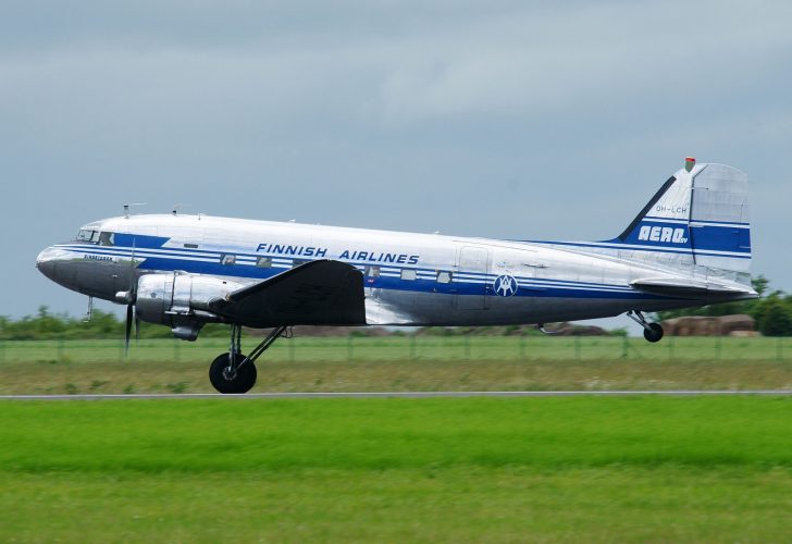 Douglas DC-3A OH-LCH Aeroveteran OY as Aero - Finnish Airlines, Daks over Normandy