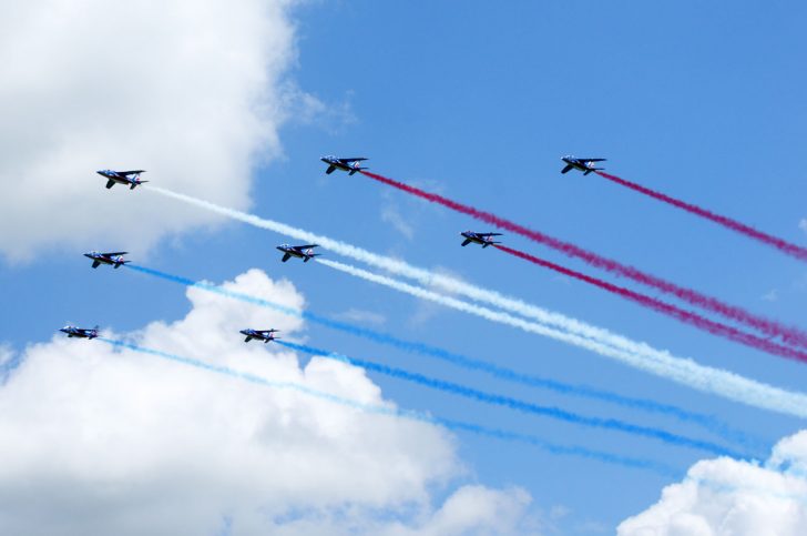 Patrouille de France Alpha Jet E EPAA20.300 French Air Force, L-birds back to Normandy, Saint-Andre-de-L’Eure, France