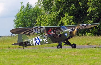 Piper J3C-65 Cub F-BCPK/13147/72-G USAAF, L-birds back to Normandy, Saint-Andre-de-L’Eure, France