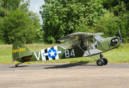 Piper J3C-65 Cub F-BFMQ/480231/84-V USAAF, L-birds back to Normandy, Saint-Andre-de-L’Eure, France