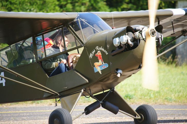 Piper J3C-65 Cub F-PCMM/485273/44-L USAAF, L-birds back to Normandy, Saint-Andre-de-L’Eure, France