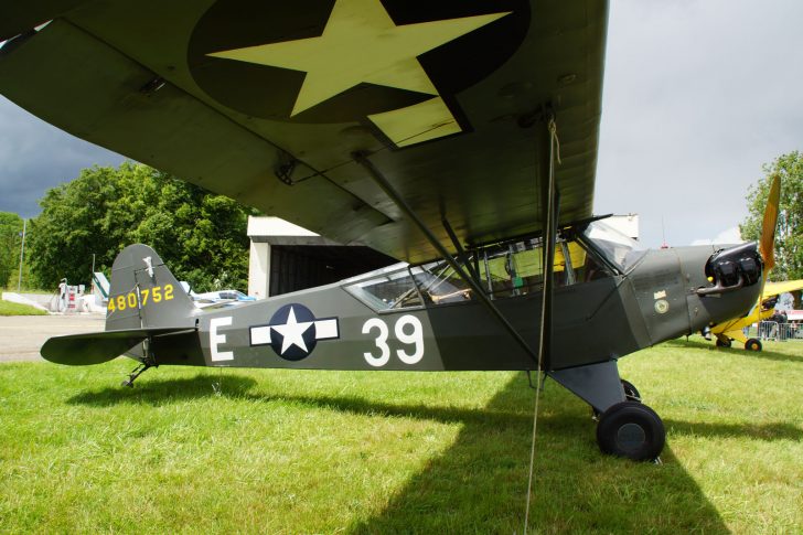 Piper J3C-65 Cub G-BCXJ/480752/39-E USAAF, L-birds back to Normandy, Saint-Andre-de-L’Eure, France