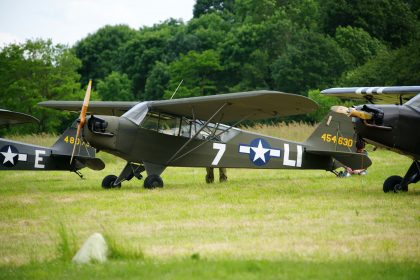 Piper J3C-65 Cub G-BDOL/454630/LI-7 USAAF, L-birds back to Normandy, Saint-Andre-de-L’Eure, France