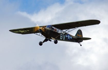 Piper J3C-65 Cub I-GRAS/54448/BV USAAF, L-birds back to Normandy, Saint-Andre-de-L’Eure, France