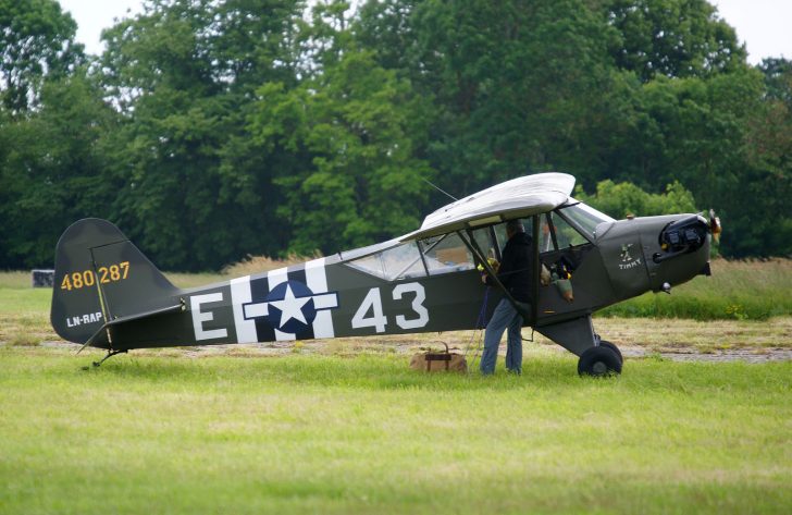 Piper L-4J Cub LN-RAP/480287/43-E USAAF, L-birds back to Normandy, Saint-Andre-de-L’Eure, France