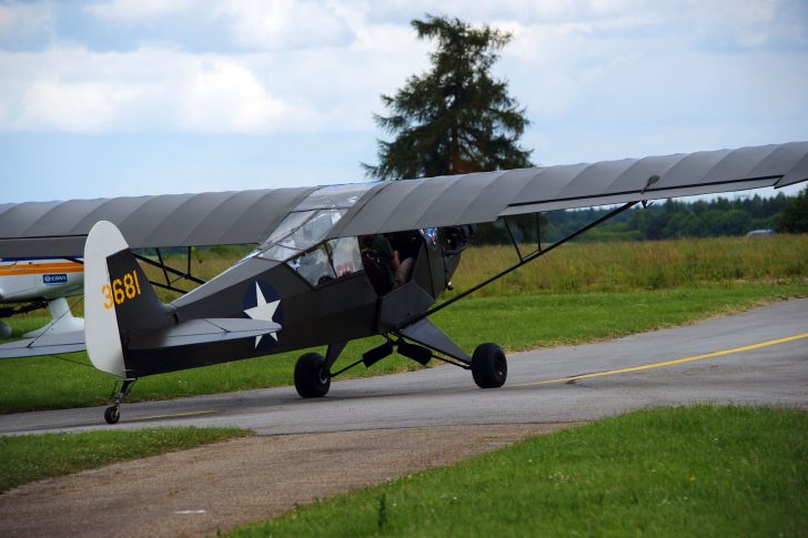 Piper L-4B Cub G-AXGP/3681 USAAF, L-birds back to Normandy, Saint-Andre-de-L’Eure, France