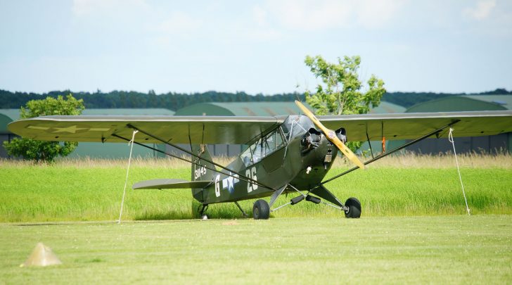 Piper L-4B Cub G-BBLH/31145/26-G USAAF, L-birds back to Normandy, Saint-Andre-de-L’Eure, France