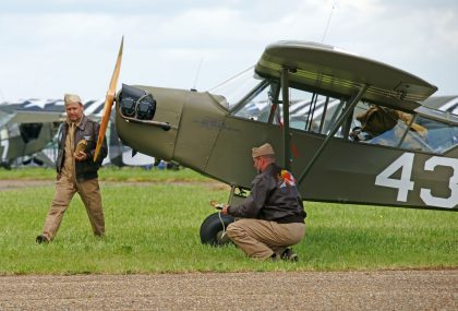 Piper L-4J Cub LN-MAV/45-4417/43-J USAAF, L-birds back to Normandy, Saint-Andre-de-L’Eure, France