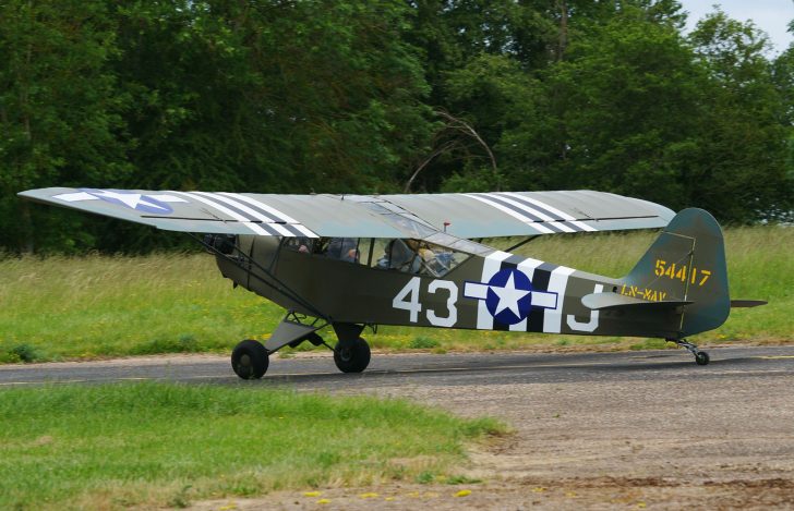 Piper L-4J Cub LN-MAV/45-4417/43-J USAAF, L-birds back to Normandy, Saint-Andre-de-L’Eure, France