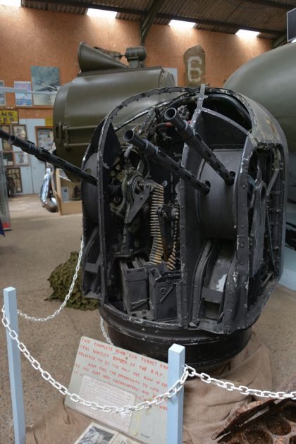 Rear Gun Turret Whitley Bomber, Wings Museum – World War Two Remembrance Museum Balcombe, UK