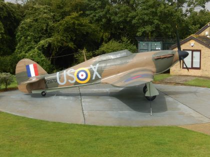 Hawker Hurricane (replica) P2970/US-X RAF, Battle of Britain Memorial, Capel-le-Ferne