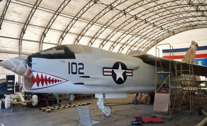 Vought F-8K Crusader 145550/AK-102 US Navy, Intrepid Sea, Air & Space Museum New York, NY