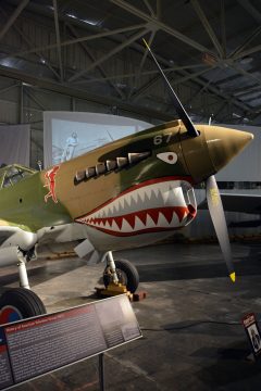 Curtiss P-40E Warhawk N40FT/P-18723/67 Flying Tigers, Pacific Aviation Museum Pearl Harbor Honolulu, Hawaii