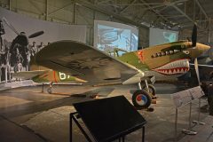 Curtiss P-40E Warhawk N40FT/P-18723/67 Third Pursuit Squadron (Hells Angels), AVG Flying Tigers, Pacific Aviation Museum Pearl Harbor Honolulu, Hawaii