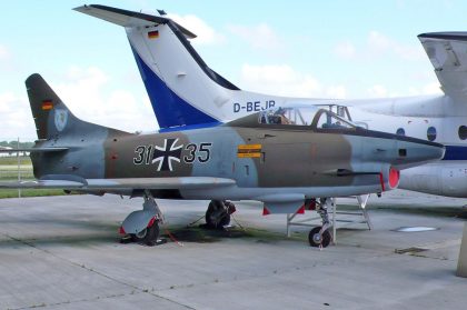 Fiat G91R/3 31+35 German Air Force, Dornier Museum Friedrichshafen, Friedrichshafen, Germany