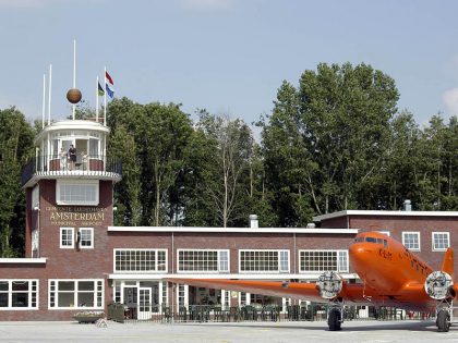 Replica of first airport building of Amsterdam Airport Schiphol, Aviodrome Lelystad, Netherlands