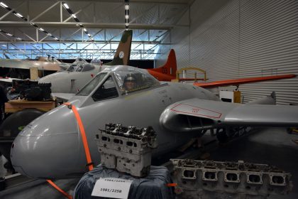 de Havilland Vampire FB.5 (fuselage) NZ5767 Royal New Zealand Air Force, Air Force Museum of New Zealand Wigram, Christchurch