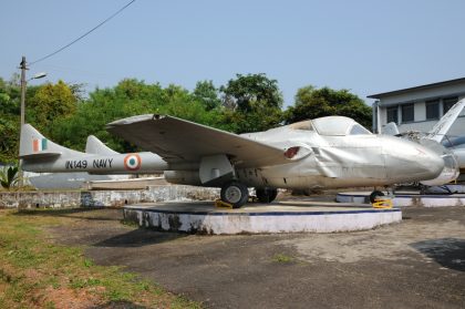 de Havilland Vampire T.55 IN149 Indian Navy, Indian Naval Aviation Museum Goa, India