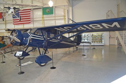 Stinson SM-8A Detroiter NC418M, Port Townsend Aero Museum Port Townsend, Washington USA