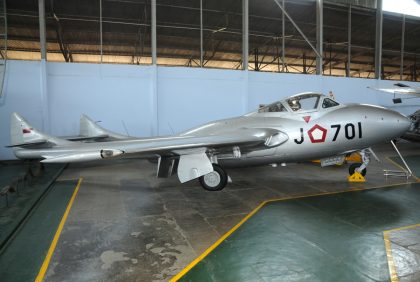 de Havilland Vampire T.11 J-701 Indonesian Air Force, Museum TNI AU Dirgantara Mandala Yogyakarta Indonesia