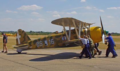 FIAT CR.42 Falco (G-CBLS) MM697685-16 Reggia Aeronautica (Italian Air Force), Imperial War Museum – IWM Duxford