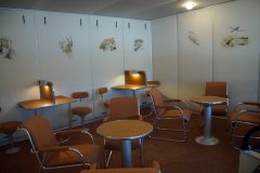 Dining room at the promenade deck in the Bauhaus design LZ 129 Hindenburg, Zeppelin Museum Friedrichshafen, Germany | Rob Vogelaar