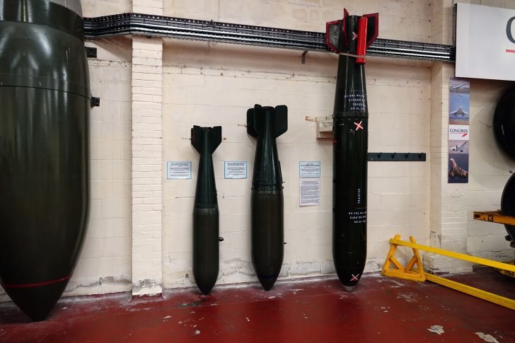 250 kg (500lb) Mk.2 Bomb, 500 kg (1000lb) Mk.4 Bomb and 400 kt Thermo-Nuclear Bomb, Yorkshire Air Museum & Allied Air Forces Memorial Elvington, UK