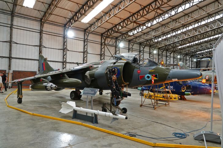 British Aerospace Harrier GR.3 XV748/B RAF, Yorkshire Air Museum & Allied Air Forces Memorial, Elvington, UK