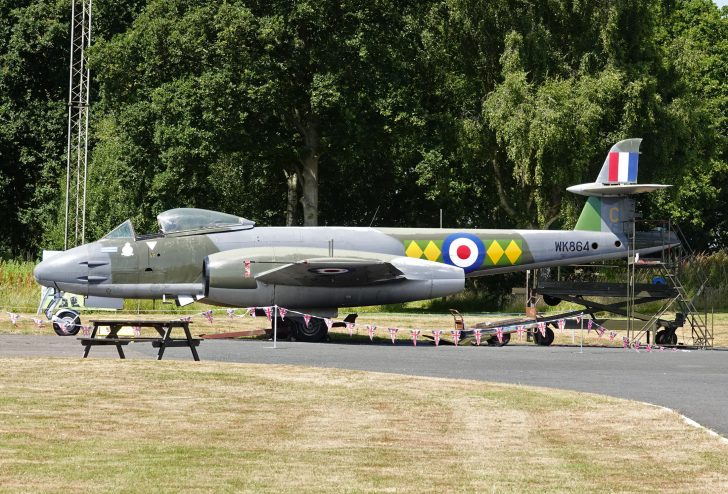 Gloster Meteor F.8 WK864/C RAF, Yorkshire Air Museum & Allied Air Forces Memorial Elvington, UK