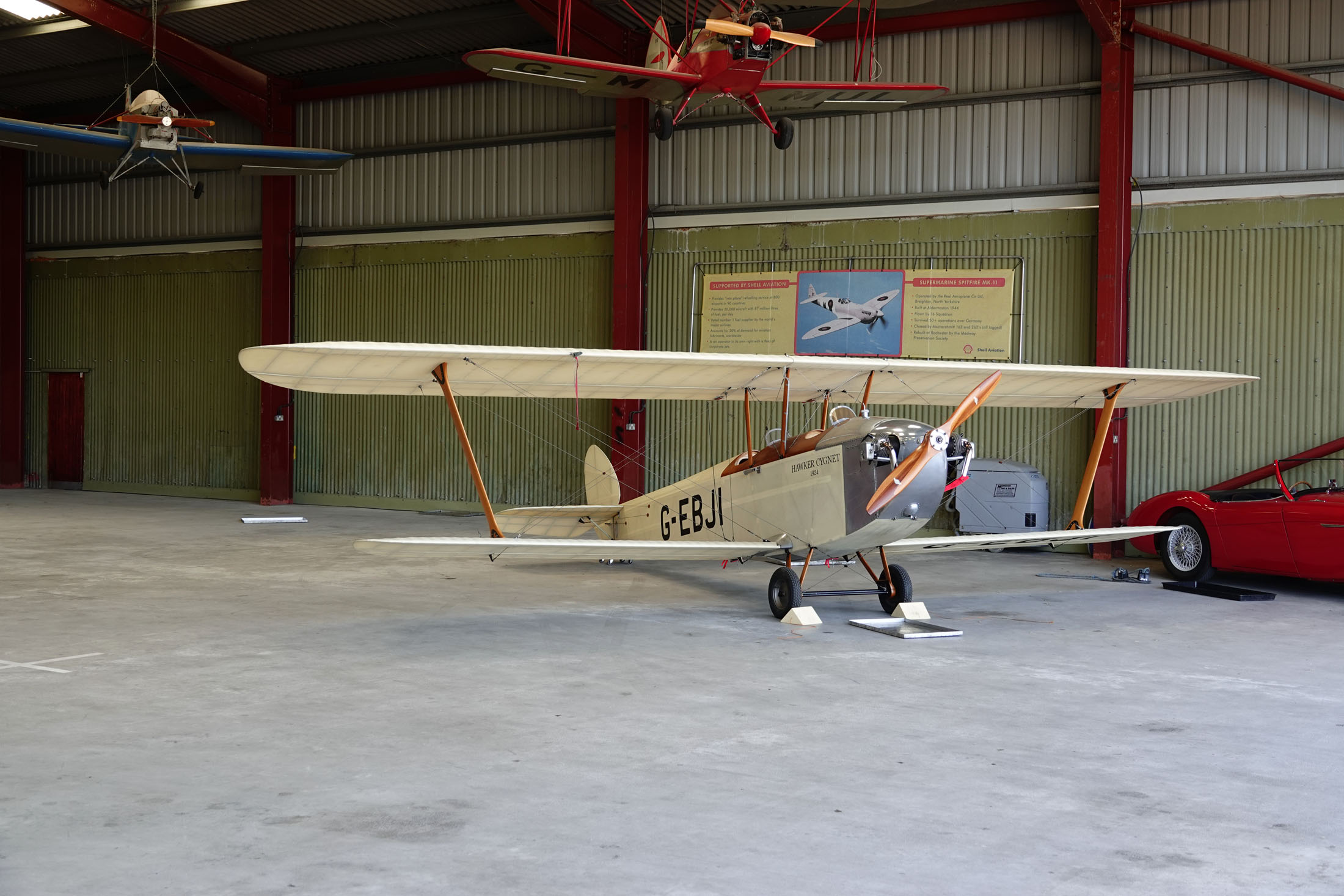 Hawker Cygnet (replica) G-EBJI, The Real Aeroplane Company, Breighton Airport, Selby