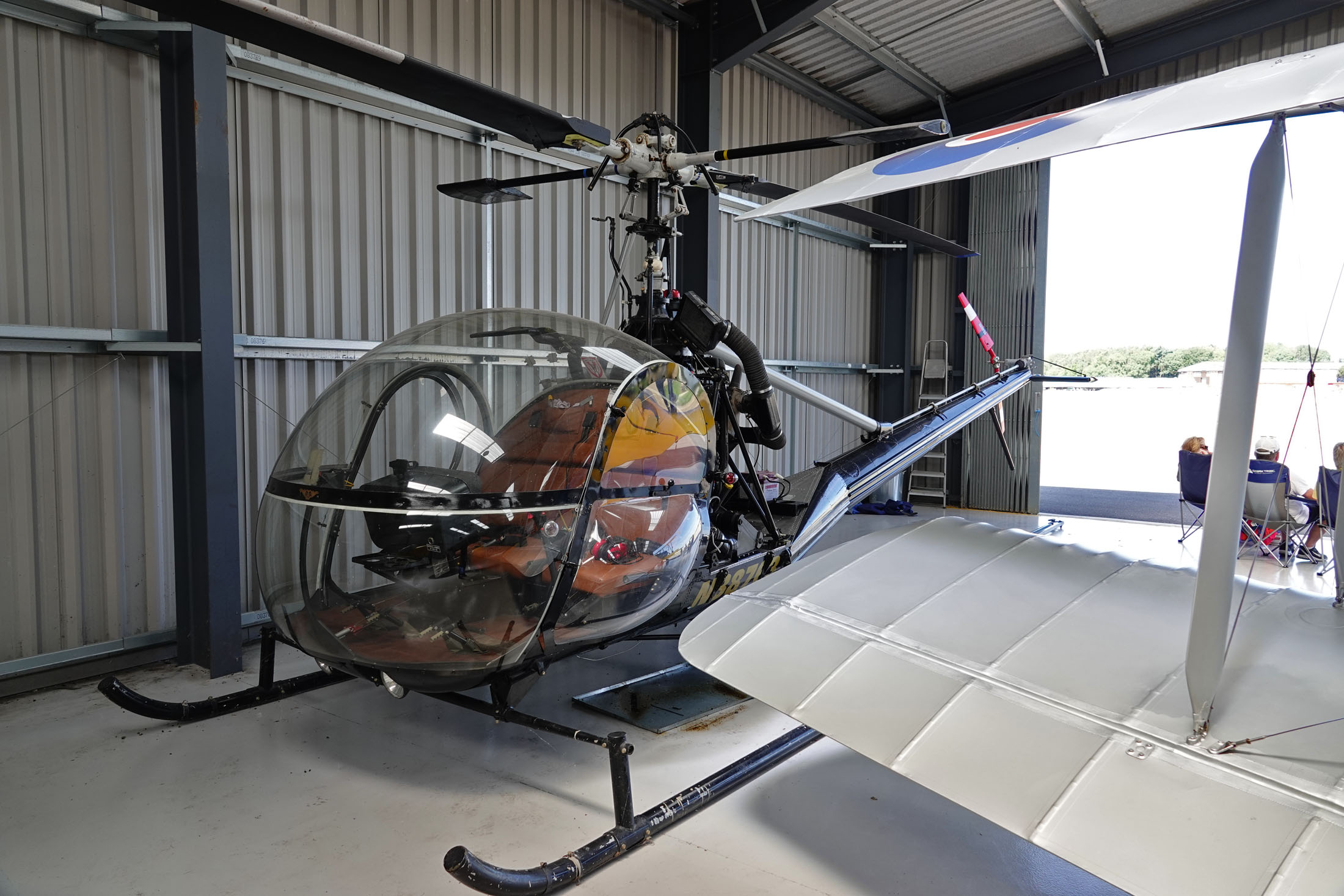 Hiller UH-12B N38763, The Real Aeroplane Company, Breighton Airport, Selby