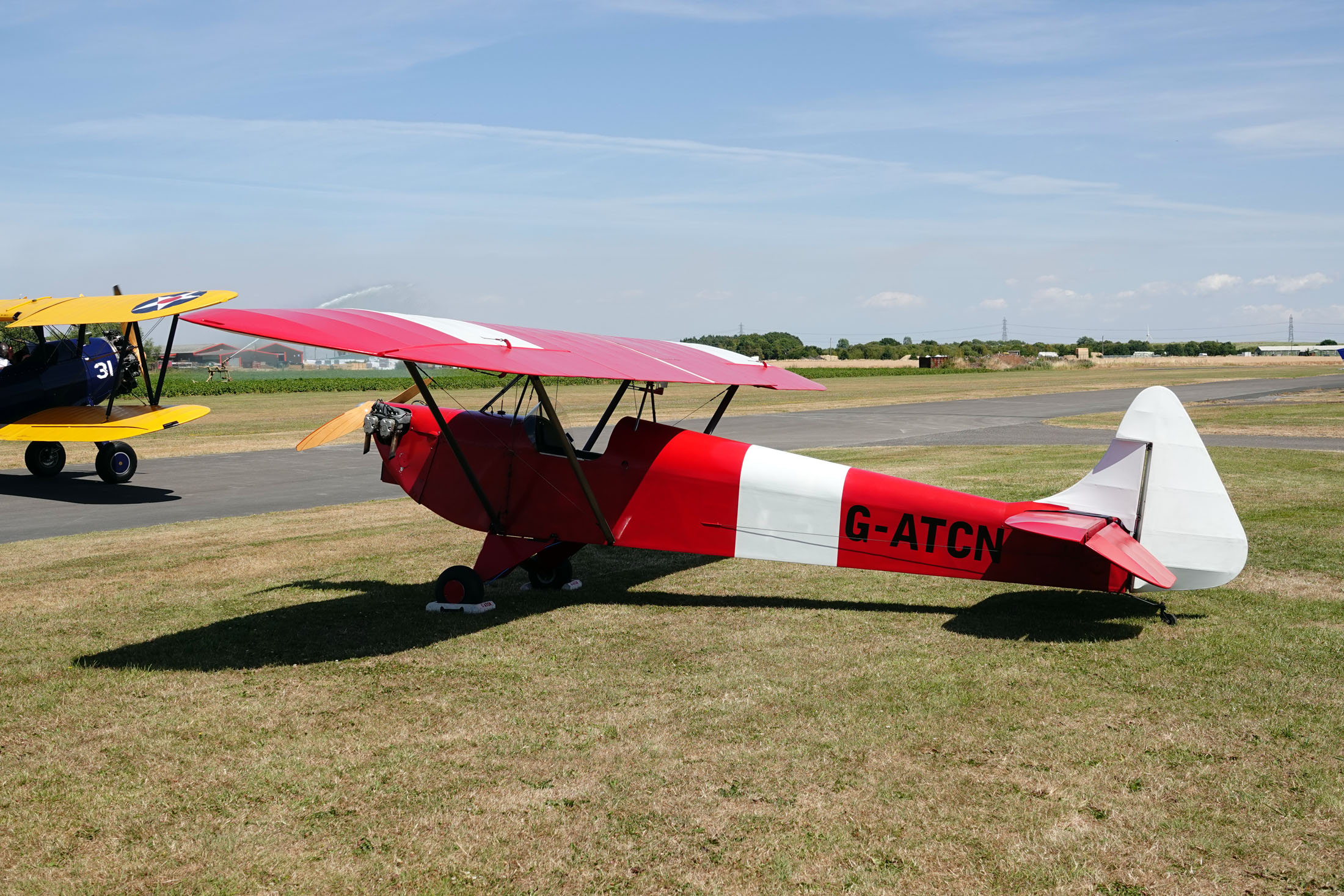 Luton LA-4A Minor G-ATCN, The Real Aeroplane Company, Breighton Airport, Selby