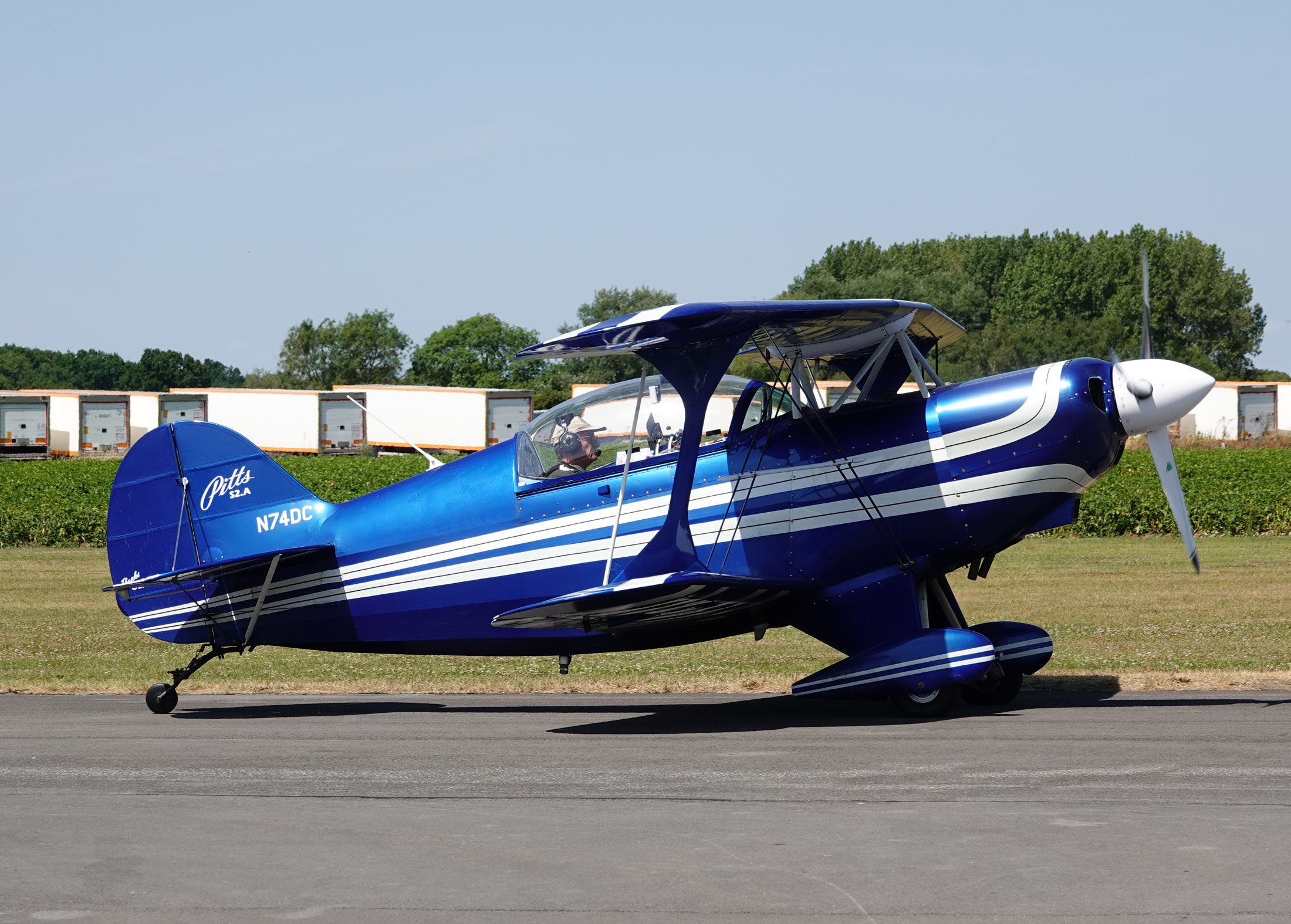 Pitts S-2A Special N74DC, The Real Aeroplane Company, Breighton Airport, Selby