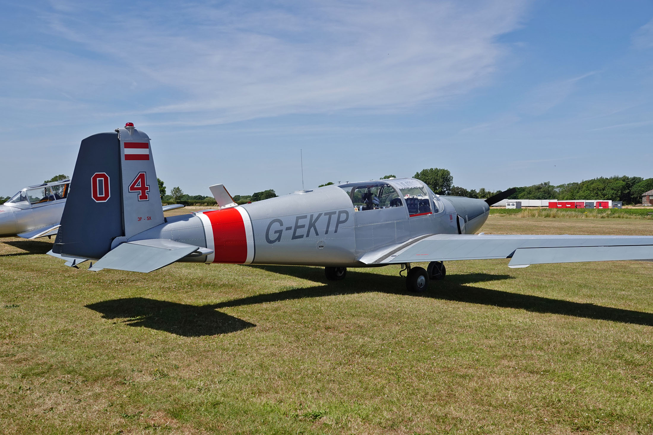 Saab 91D Safir G-EKTP/04 3F-SX Austrian Air Force, The Real Aeroplane Company, Breighton Airport, Selby