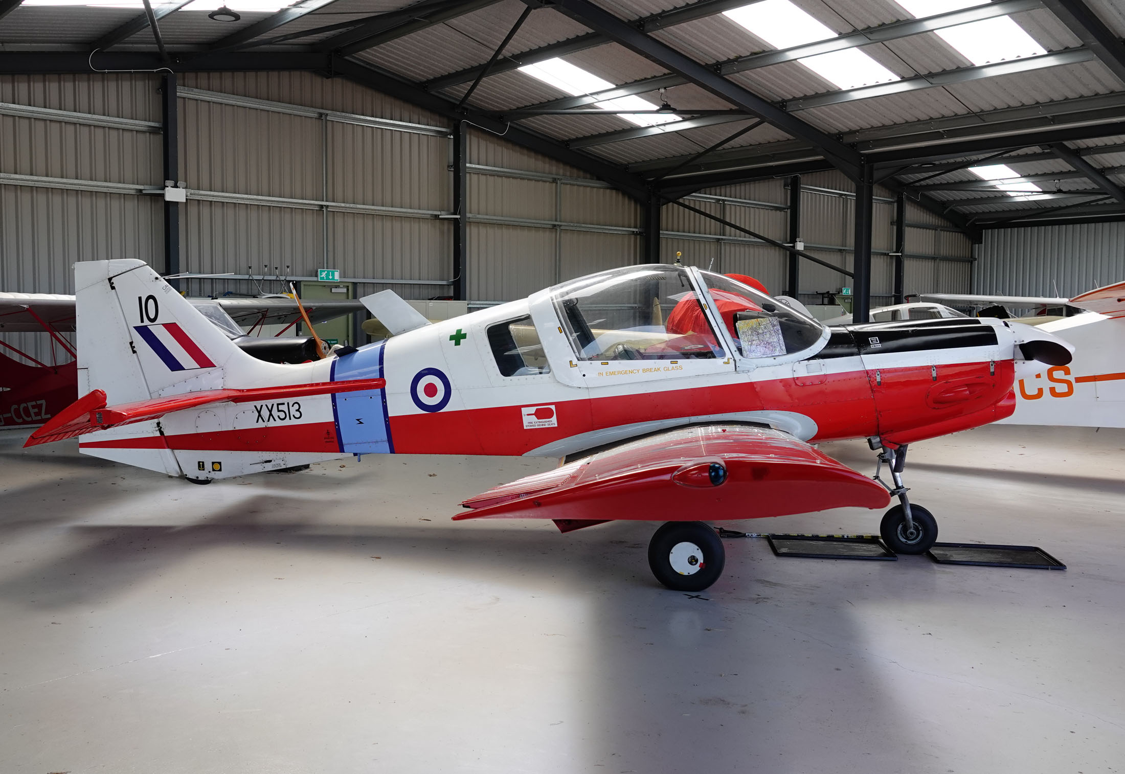 Scottish Aviation Bulldog 120/121 G-CCMI XX513/10 RAF, The Real Aeroplane Company, Breighton Airport, Selby