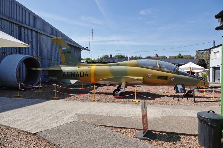 Aermacchi MB339AA 0767/4-A-116 Argentina Air Force, South Yorkshire Aircraft Museum at Aeroventure, Doncaster UK