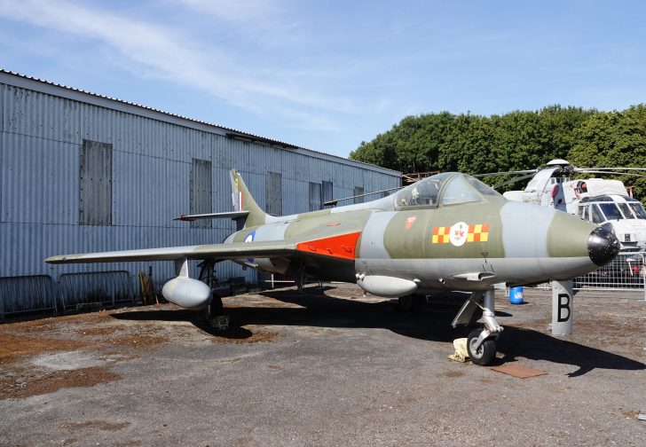 Hawker Hunter F.51 E-424 as WV314/B RAF, South Yorkshire Aircraft Museum at Aeroventure, Doncaster UK