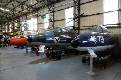 Hawker Hunter cockpits, South Yorkshire Aircraft Museum at Aeroventure, Doncaster UK