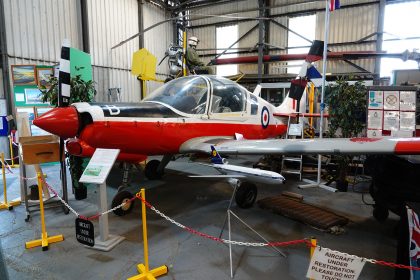 Scottish Aviation Bulldog T.1 XX669/B RAF, South Yorkshire Aircraft Museum at Aeroventure, Doncaster UK