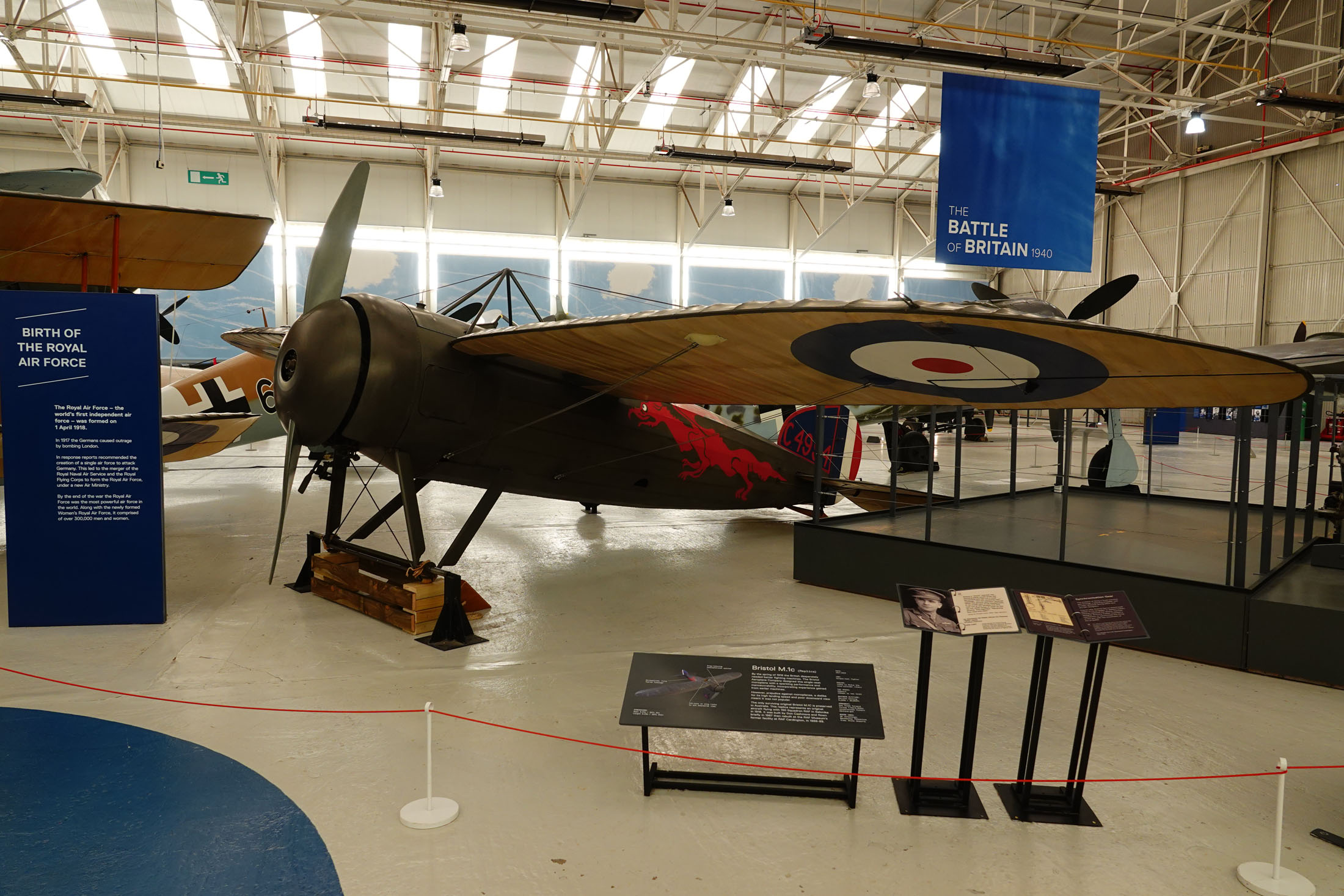 Bristol M.1c Bullet C.4994 Royal Flying Corps, Royal Air Force Museum Midlands, Cosford, UK