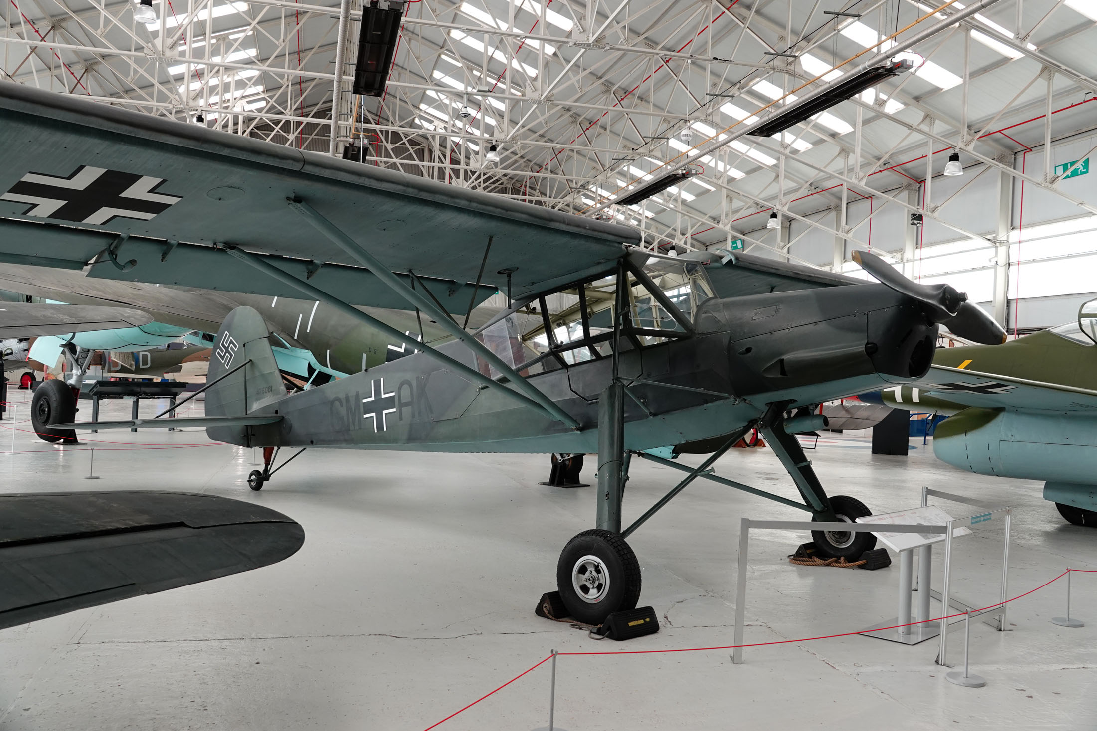 Fieseler Fi156C-7 Storch 475081/GM+AK Luftwaffe, Royal Air Force Museum Midlands, Cosford, UK