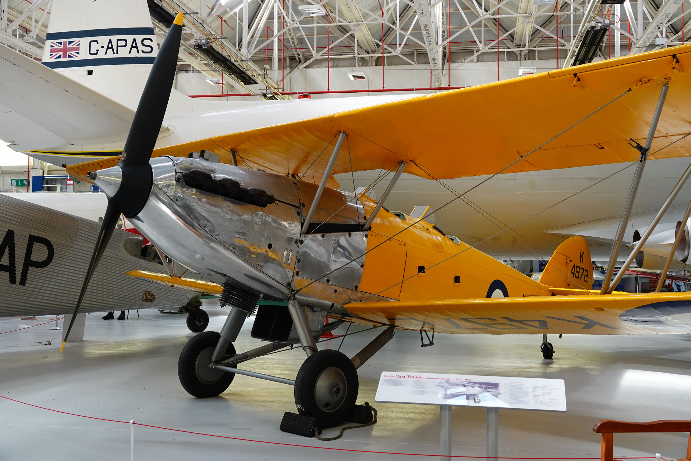 Hawker Hart Trainer TT K4972 RAF, Royal Air Force Museum Midlands, Cosford, UK