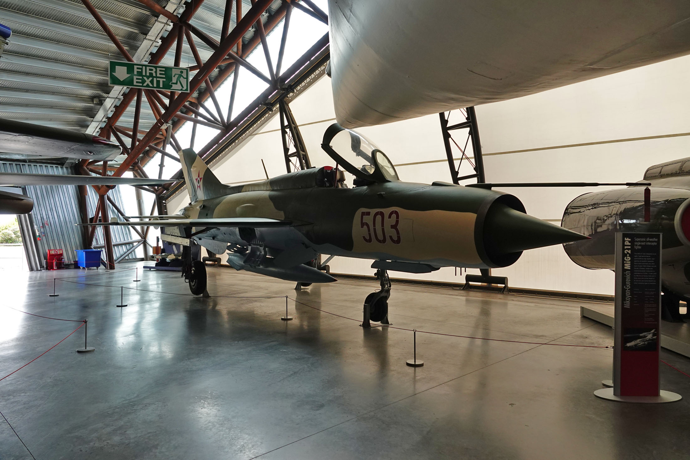 Mikoyan-Gurevich MiG-21PF 503 Hungarian Air Force, Royal Air Force Museum Midlands, Cosford, UK