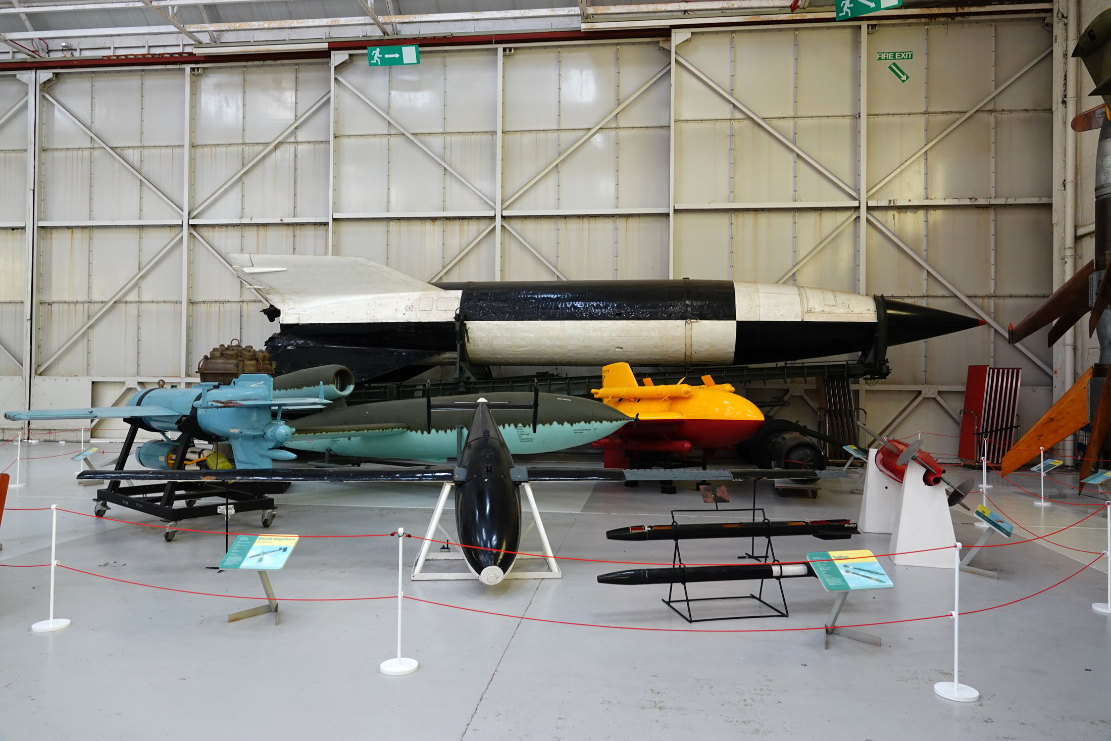 WW2 Missiles and Flying Bombs, Royal Air Force Museum Midlands, Cosford, UK