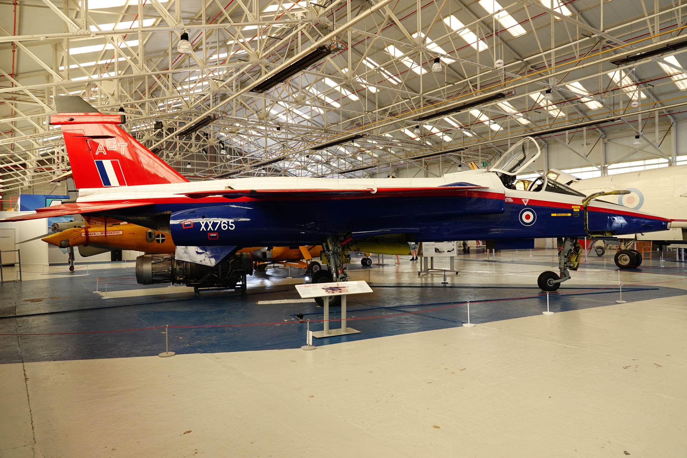 SEPECAT Jaguar ACT Demonstrator XX765 RAF, Royal Air Force Museum Midlands, Cosford, UK