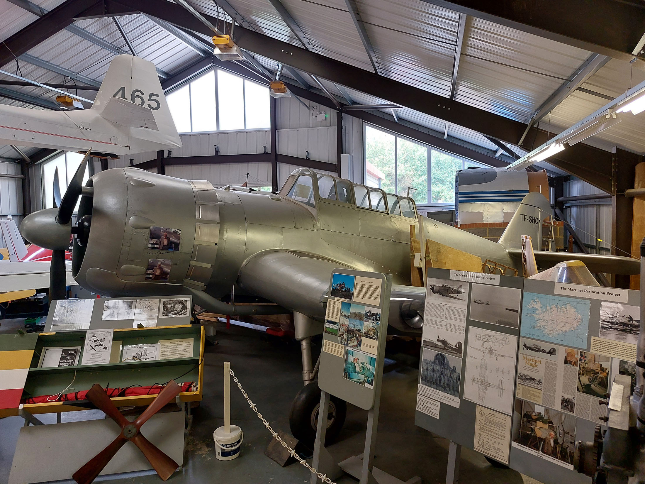 Miles M.25 Martinet TT.1 TF-SHC (MS902) RAF cs, Museum of Berkshire Aviation, Woodley