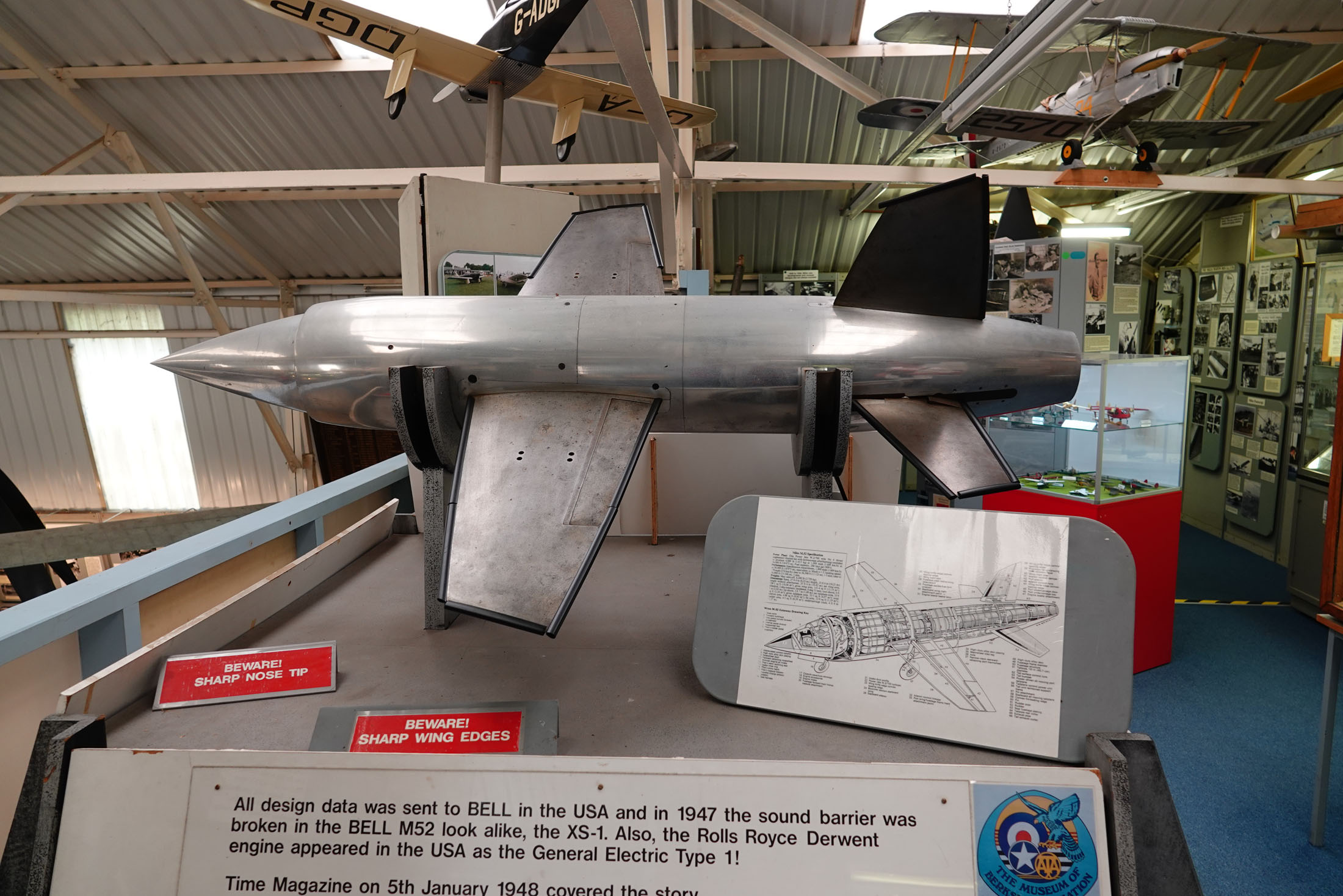 Miles M.52 wind-tunnel model, Museum of Berkshire Aviation, Woodley