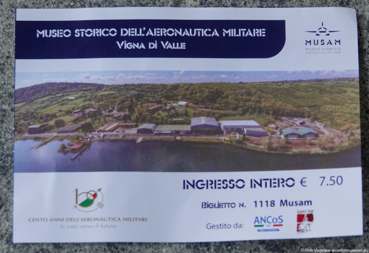 Italian Air Force Museum Vigny de Vale admission ticket